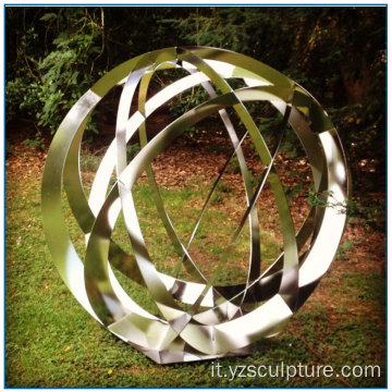 Arte del metallo esterna dell&#39;acciaio inossidabile del giardino Sphere Sculpture